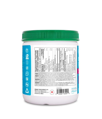 Organika Electrolyte Drink Mix - Raspberry - Zero Sugar, 350g (100 Servings)