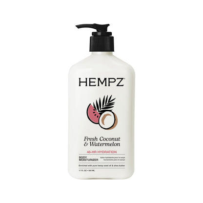 Hempz Body Lotion - Fresh Coconut & Watermelon Daily Moisturizing Cream, Shea Butter Body Moisturizer - Skin Care Products, Hemp Seed Oil - Large