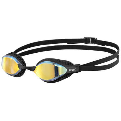 arena Air-Speed Anti-Fog Swim Goggles for Men and Women, Yellow Copper Mirror/Black ARENA