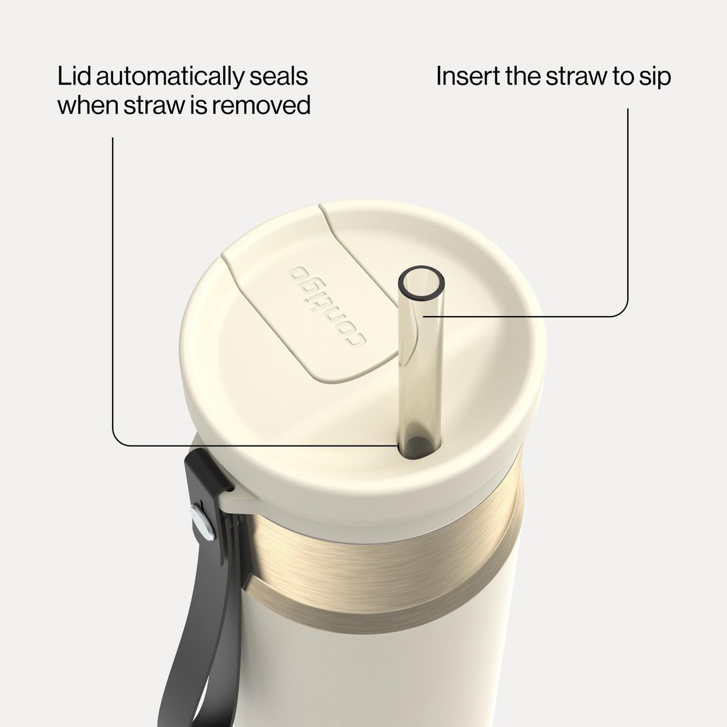 Contigo SnapSeal 24 oz Water Bottle w/Carry Strap & Reusable Straw | Vacuum-Insulated Stainless Steel for Hot & Cold Drinks | Spill-Proof Lid | BPA & Lead-Free | Dishwasher Safe 🍁 All In One Marketplace Canada