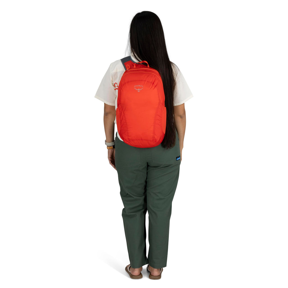 Osprey Ultralight Collapsible Stuff Pack - Lightweight, Packable Travel Backpack — Extra Bag For Travel and Every Day — 18 L Capacity Daypack to Expand Luggage, Tundra Green