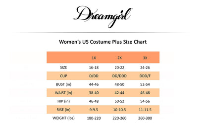 Déguisement sexy de Petit Chaperon rouge pour femme, grandes tailles, costume d'Halloween Dreamgirl, 3X/4X