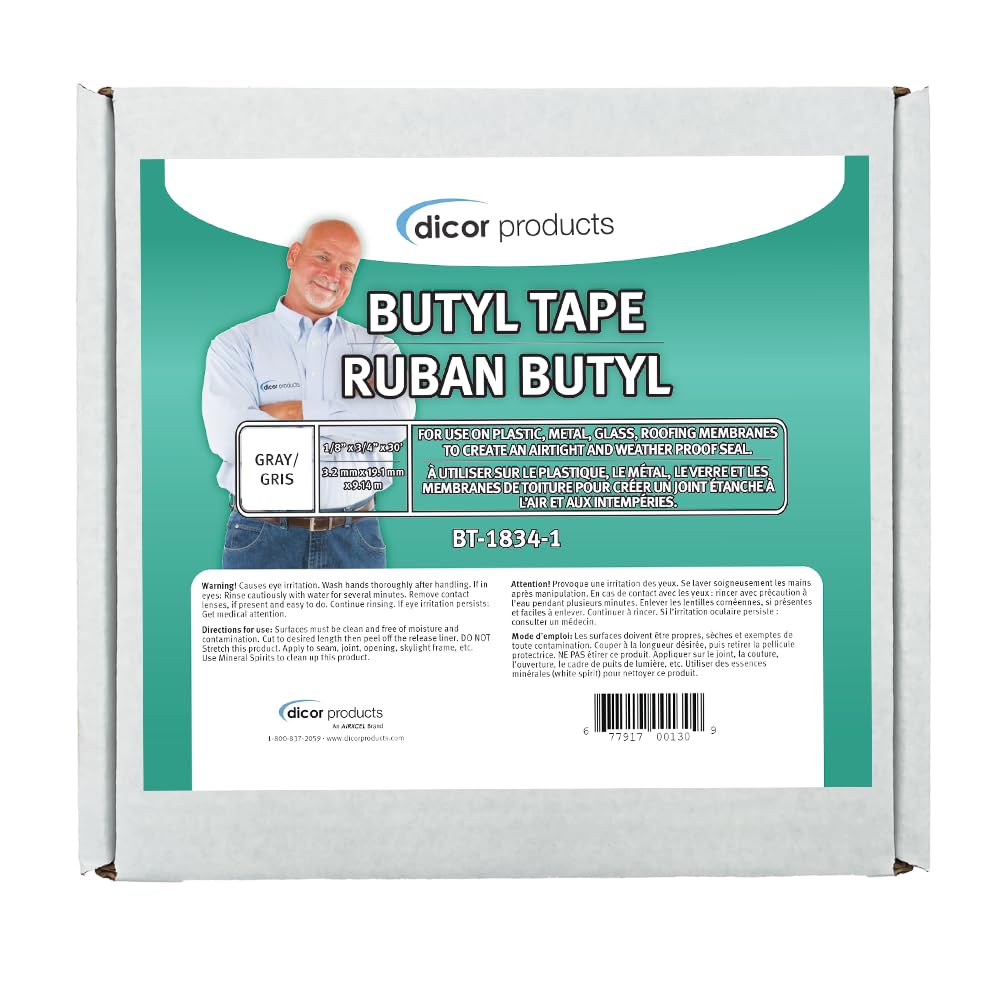 Dicor (BT-1834-1) 1/8" x 3/4" x 30' Butyl Seal Tape - Available at All In One Marketplace Canada