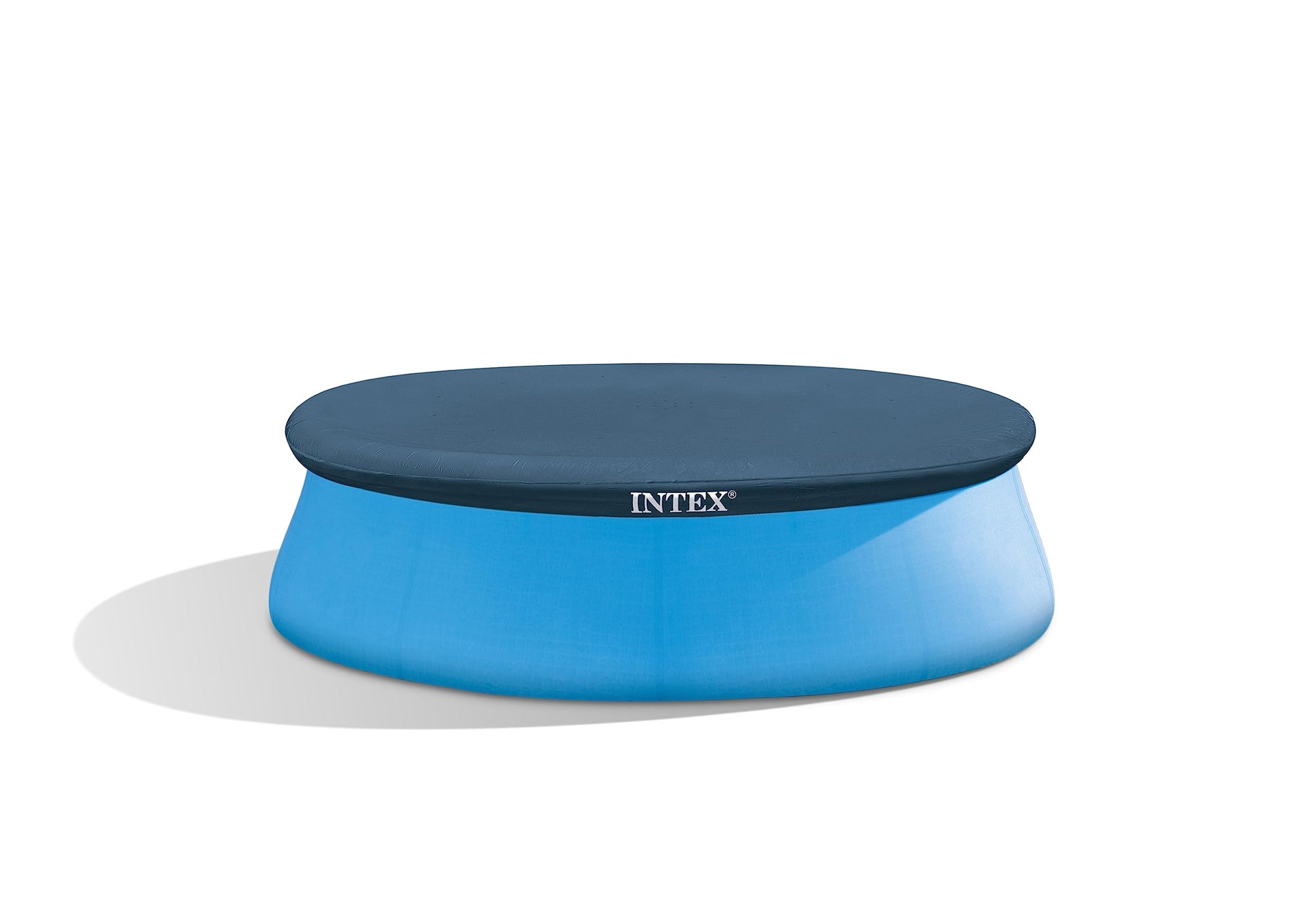 Intex Easy Set Pool Cover - 8 FT for Easy Set Inflatable Pools - 28020E Pool Cover - Includes Rope Tie, Drain Holes, Snug Fit to Protect Water from Bugs, Scum, and Evaporation