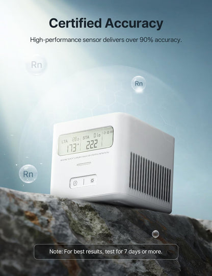X-Sense Radon Detector for Home with LCD, Battery Powered, White - Available at All In One Marketplace Canada