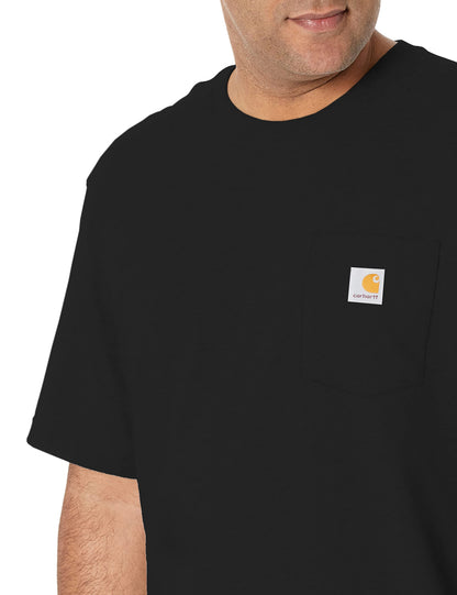 Carhartt Men's K87 Workwear Short Sleeve T-Shirt (Regular and Big & Tall Sizes), Black, 3XL (Reg)
