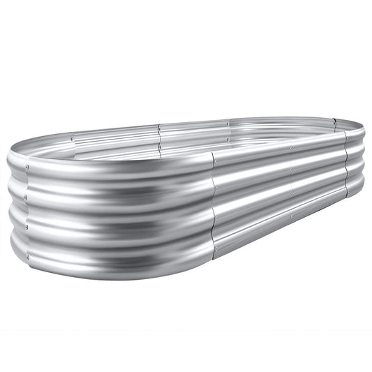 Land Guard Galvanized Raised Garden Bed Kit, Galvanized Planter Raised Garden Boxes Outdoor, Oval Large Metal Raised Garden Beds for Vegetables……