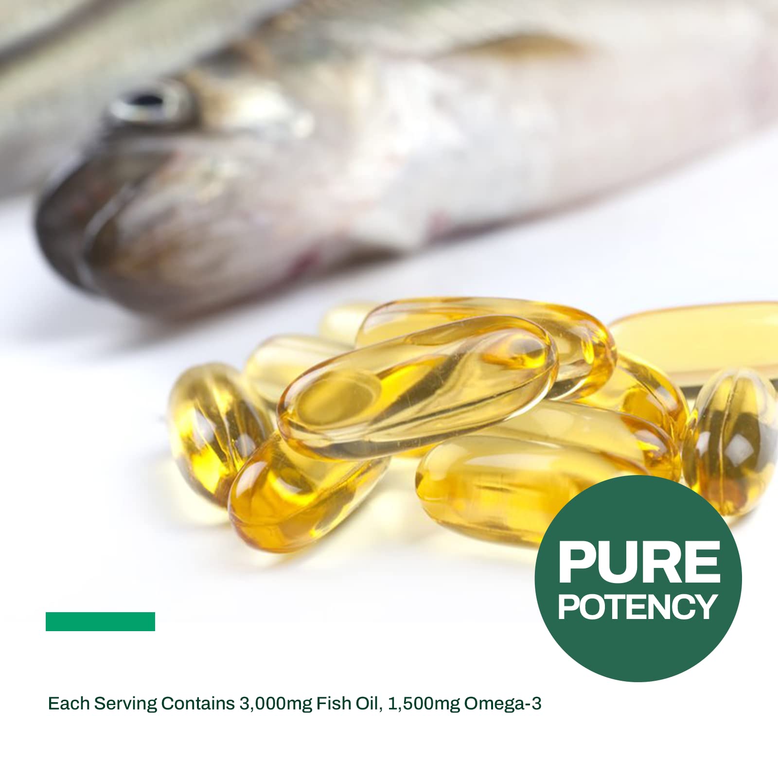 Vitasave Triple Strength Fish Oil Omega 3 Supplements – High-Potency 3000mg with 900mg EPA + 600mg DHA - Burpless Fish Oil Capsules for Heart, Brain & Joint Health - Non-GMO and Gluten-Free (120 Softgels - 40 Days Servings) - Available at All In One Marketplace Canada