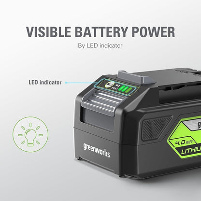 Greenworks 24V 4.0Ah Lithium-Ion Battery (Genuine Greenworks Battery/200+ Compatible Tools) Greenworks
