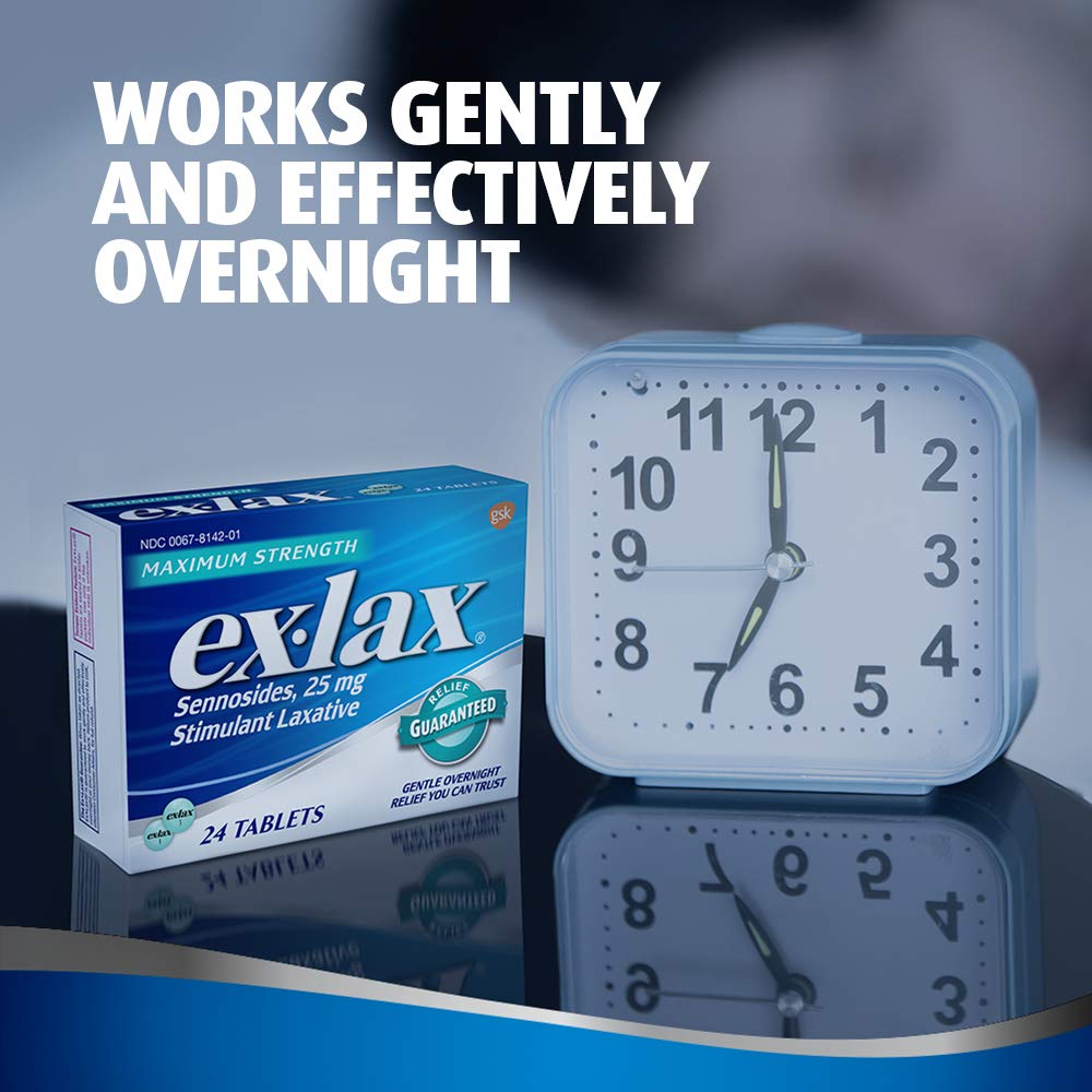 Ex-Lax Gentle Overnight Laxatives for Constipation Relief, 60 Pills ex-lax