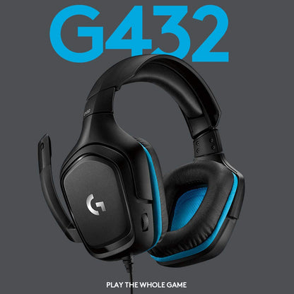 Logitech G432 Wired Gaming Headset - Black