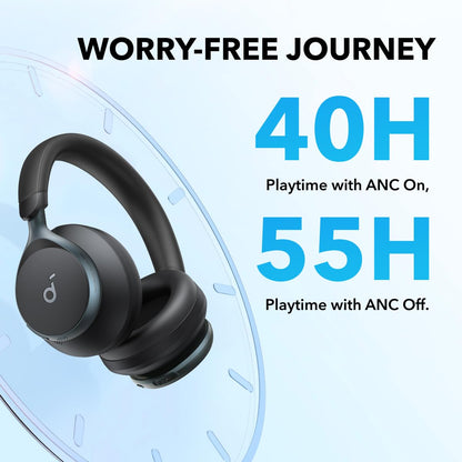 Soundcore by Anker, Space One, Active Noise Cancelling Headphones, 2X Stronger Voice Reduction, 40H ANC Playtime, App Control, LDAC Hi-Res Wireless Audio, Comfortable Fit, Clear Calls, Bluetooth 5.3 - Available at All In One Marketplace Canada