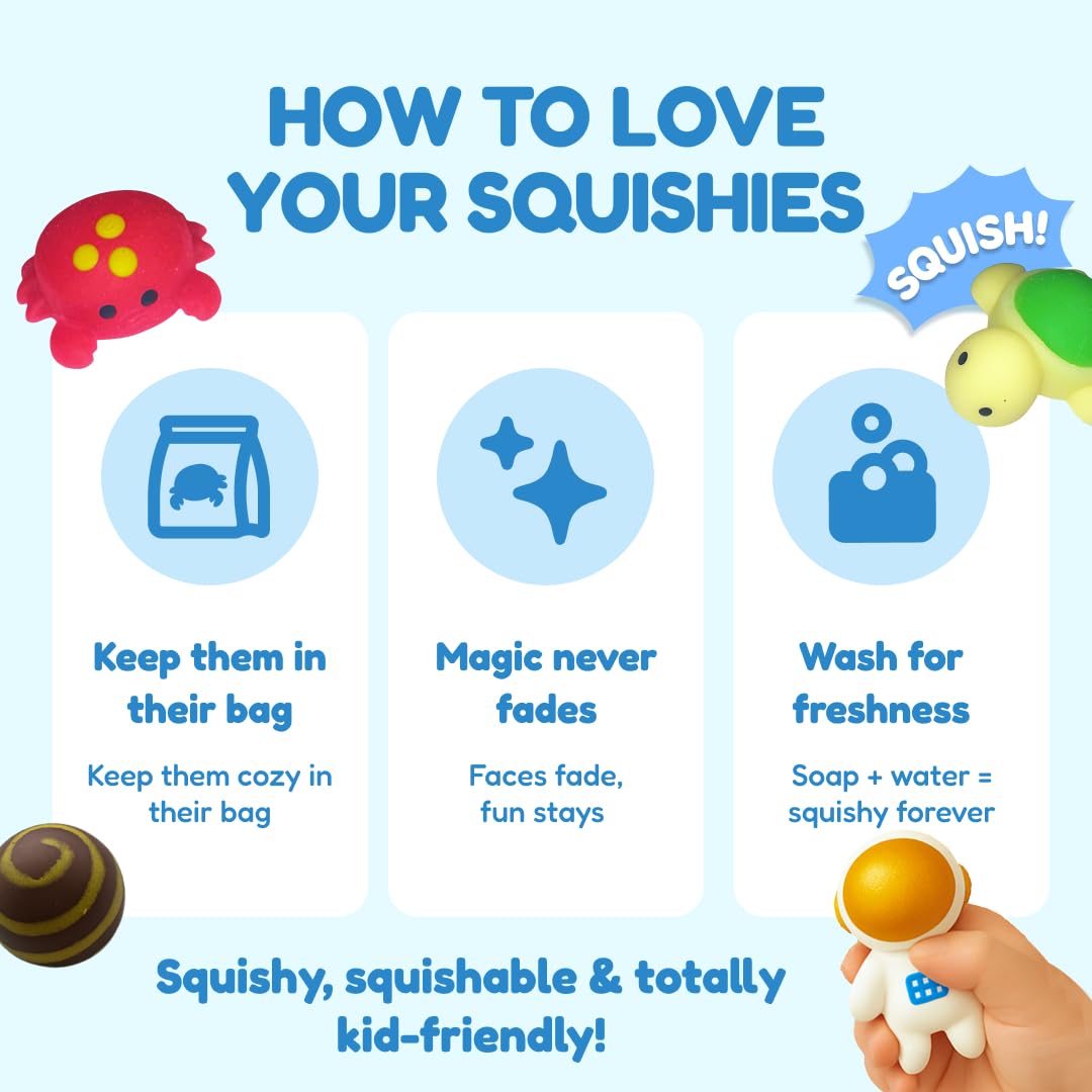 THE FIDGET GAME SquishyLand in Rainbow Reef - Educational & Phonics Learning Activities for Children in Pre-K to 2nd Grade - Mochi Squishy Toys Set with Board Game (2-6 Players) & Card Packs Included - Available at All In One Marketplace Canada
