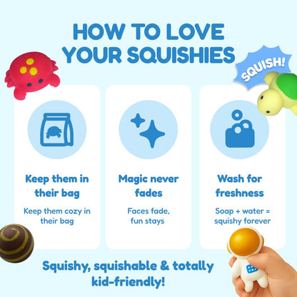 THE FIDGET GAME SquishyLand in Rainbow Reef - Educational & Phonics Learning Activities for Children in Pre-K to 2nd Grade - Mochi Squishy Toys Set with Board Game (2-6 Players) & Card Packs Included - Available at All In One Marketplace Canada