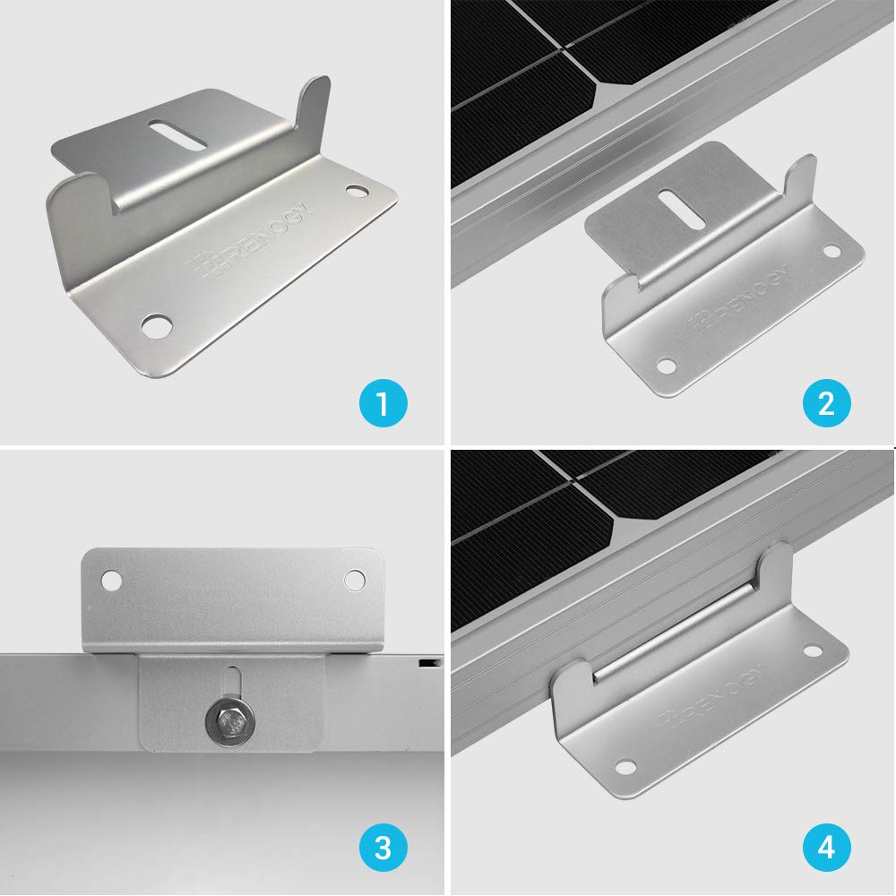Renogy 4 Sets of Solar Panel Mounting Z Bracket Renogy
