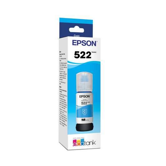 Epson 522 EcoTank Ink Ultra-High Capacity Bottle, Black (T522120-S) - Compatible with ET-2400, ET-2720, ET-2800, ET-2803, ET-2840, ET-4700, ET-4800, ET-4810 - Available at All In One Marketplace Canada