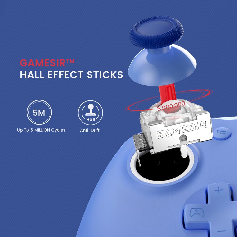 GameSir G7 SE Wired Controller for Xbox Series X|S, Xbox One & Windows 10/11, Plug and Play Gaming Gamepad with Hall Effect Joysticks/Hall Trigger, 3.5mm Audio Jack - Blue