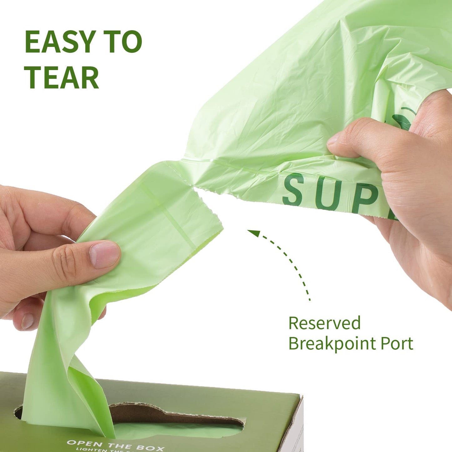 SUPERBIO Compostable Food Scrap Bags, 6L, Small Compost Bags for Counter Top Compost Bin, 50 Count, BPI & OK compost INDUSTRIAL Certified - Available at All In One Marketplace Canada