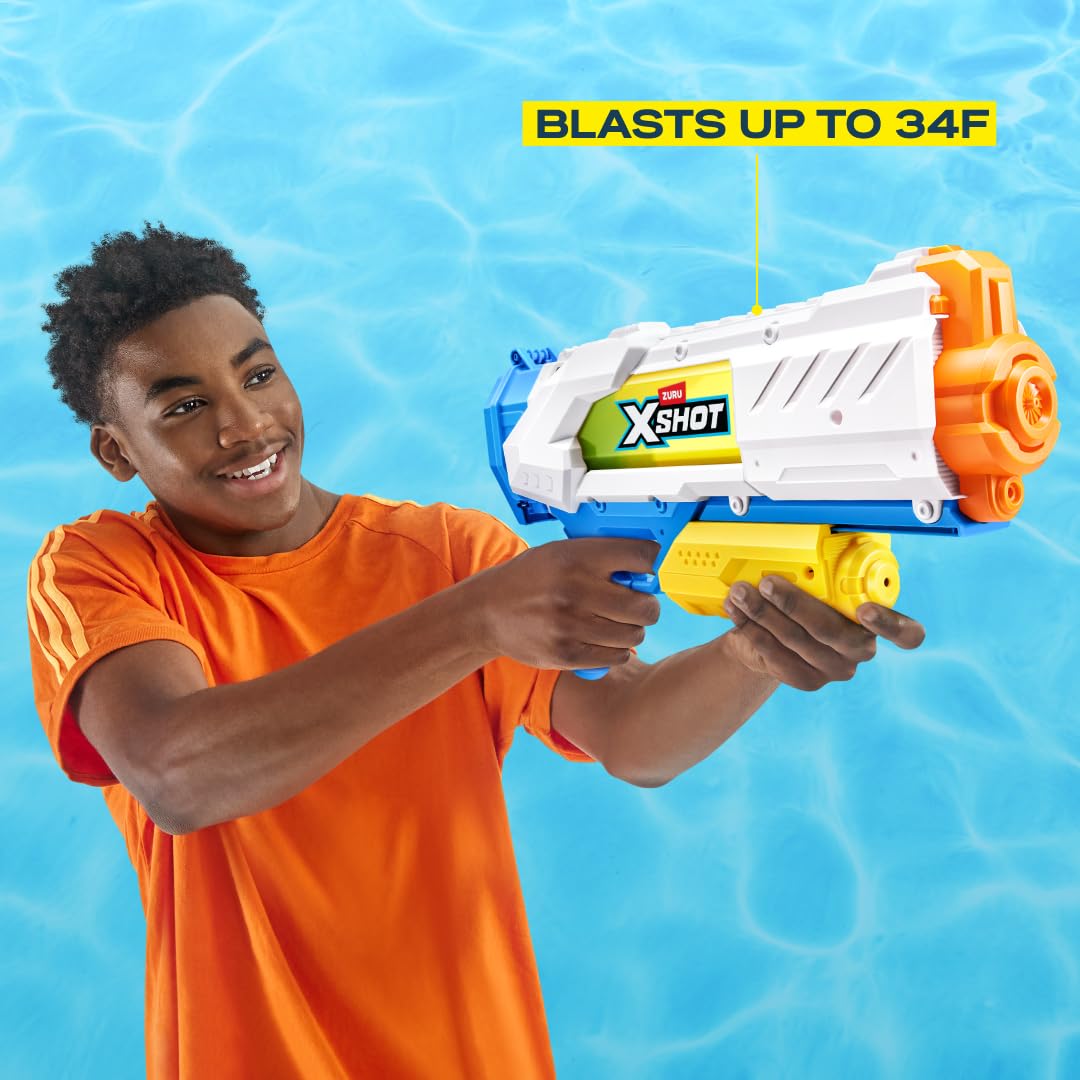 X-Shot Water Fast-Fill Medium Water Blaster (2 Pack) by ZURU, Watergun, 2 Pack X Shot Water Blaster (Fills with Water in just 1 Second!) XSHOT