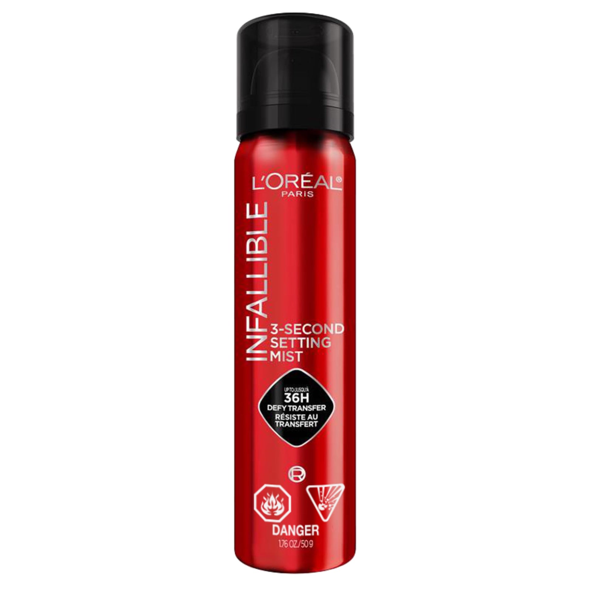 L’Oréal Paris Infallible 3-Second Makeup Setting Spray, Makeup, Microfine Mist for up to 36H Wear, Lightweight, Transfer Proof, Waterproof, Dries in 3 seconds, 75ml