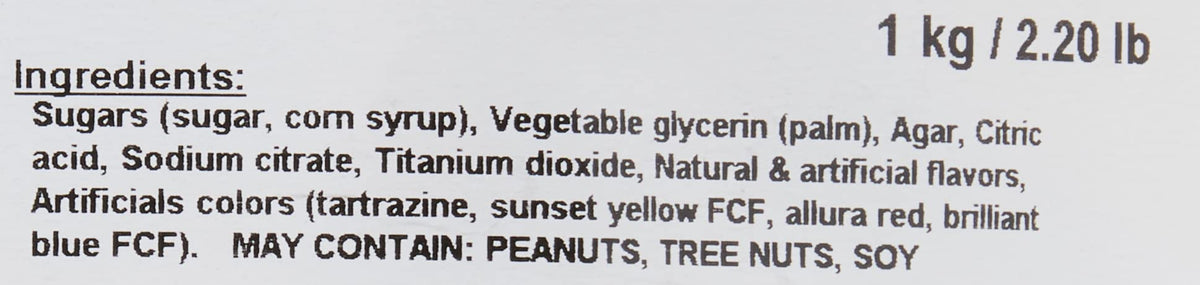 Yupik Mini Jelly Fruit Flavored Slices, 1 kg , 6 Count, Gluten-Free, Colorful Candy, Soft & Chewy, Fruity Flavors, Sugary Coating, Delicious Snacks, Ideal for Gifting, Halloween & Holidays