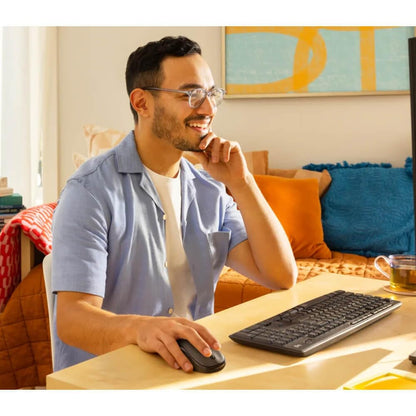 Logitech MK295 Mouse & Keyboard Combo with SilentTouch Technology, Full Numpad, Advanced Optical Tracking, Lag-Free, 90% Less Noise - Graphite - Available at All In One Marketplace Canada