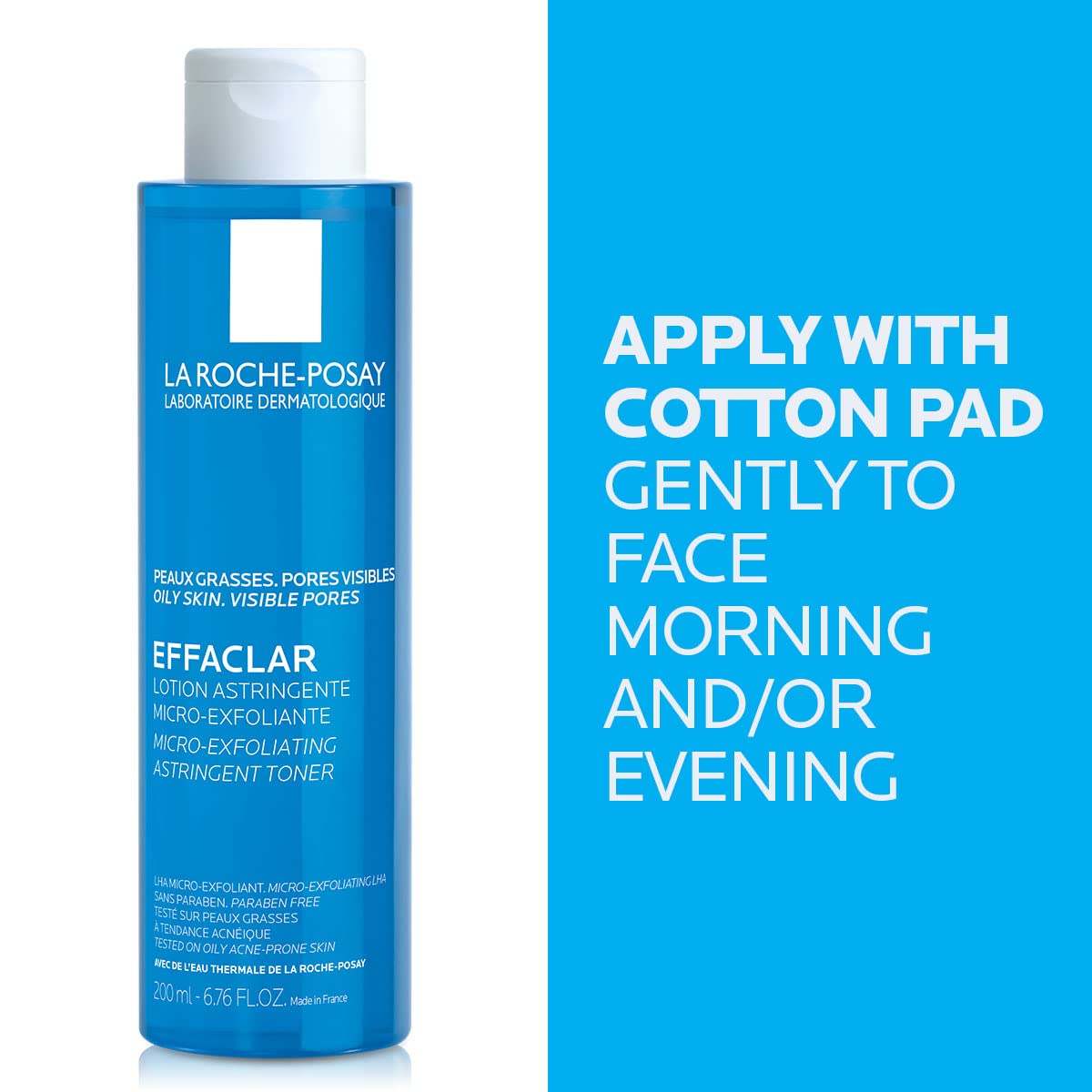 La Roche-Posay Face Toner Skincare, Effaclar Astringent For Oily Acne Prone Skin With Exfoliating Salicylic Acid And LHA, Reduces Look Of Pores, Dermatologist Recommended, 200Ml - Available at All In One Marketplace Canada