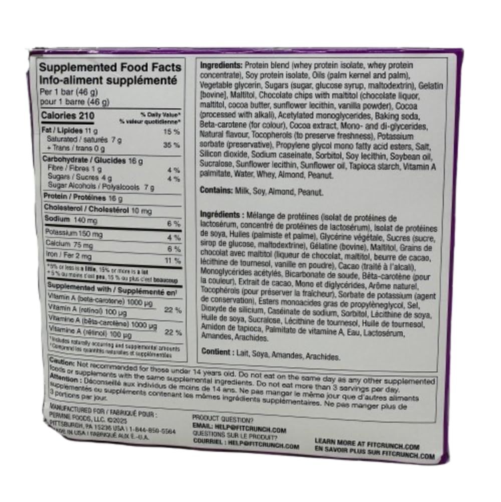 Chef Robert Irvine's Baked Protein Bars – Chocolatey Brownie Flavor, 18-Pack (46g Each)