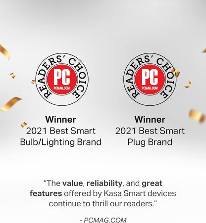Kasa Smart Light Bulbs, Full Colour Changing Dimmable Smart WiFi Bulbs Compatible with Alexa and Google Home, A19, 9W 800 Lumens,2.4Ghz only, No Hub Required, 4-Pack (KL125P4), Multicolour Kasa Smart