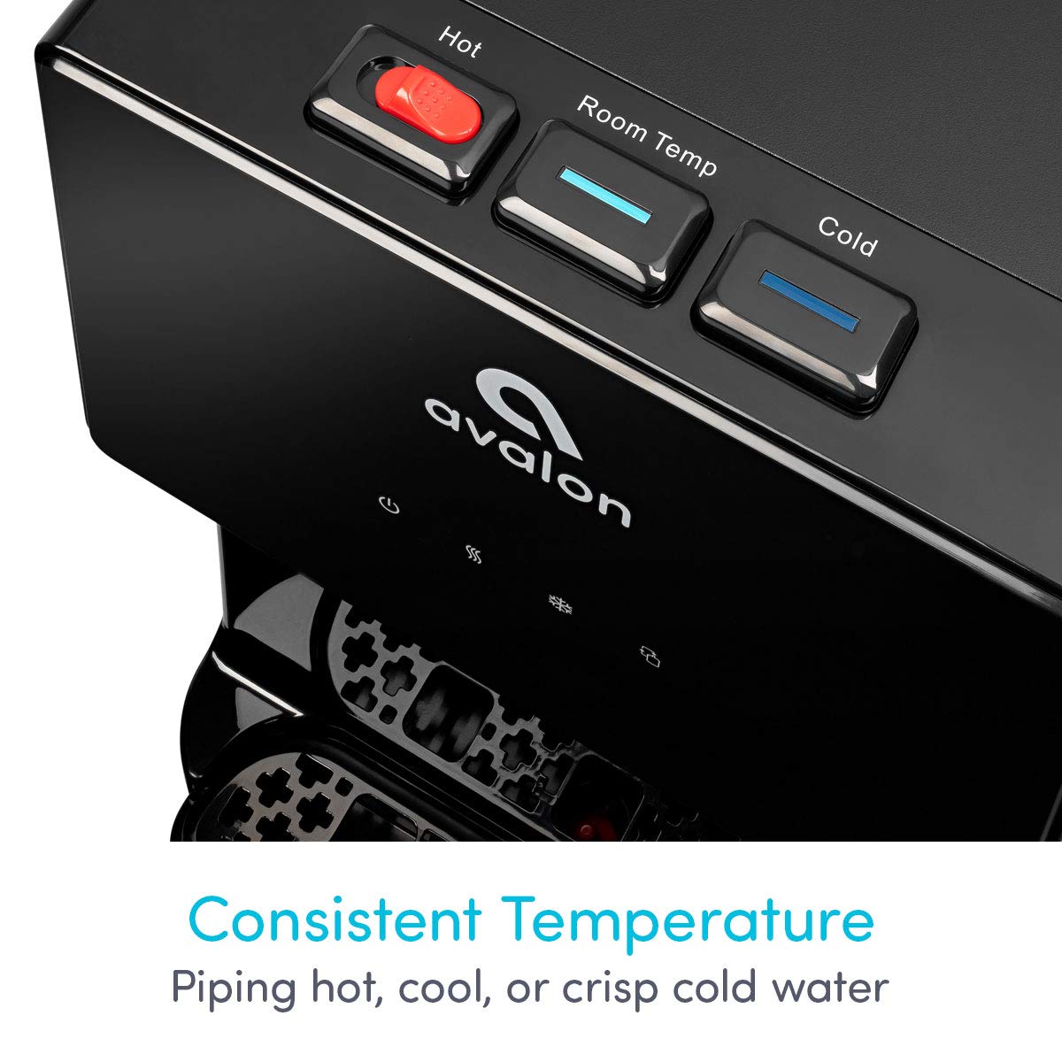 Avalon Bottom Loading Water Cooler Water Dispenser, 3 Temperature, UL/Energy Star Approved, Black & Stainless Steel