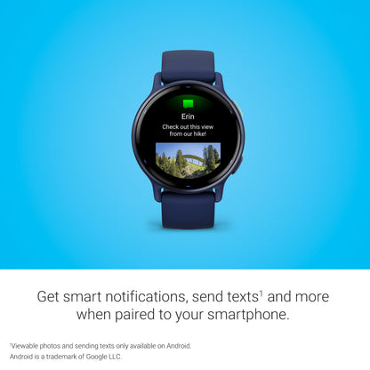Garmin vívoactive 5, Health and Fitness GPS Smartwatch, AMOLED Display, Up to 11 Days of Battery, Navy