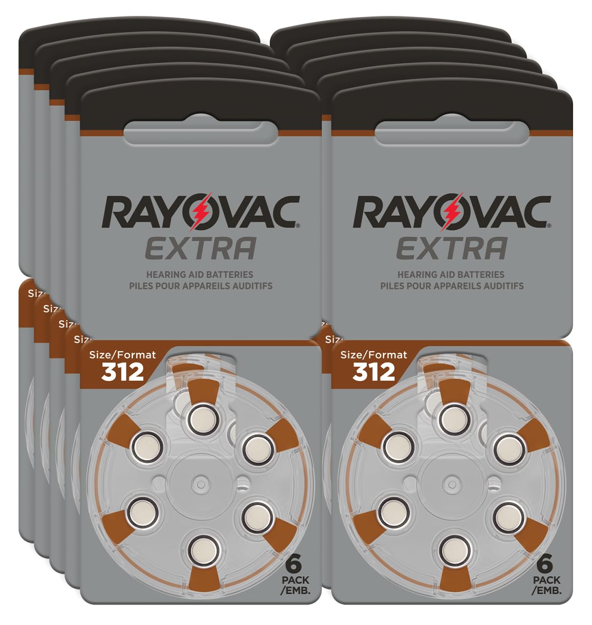 RAYOVAC® Extra Size 312 Hearing Aid Batteries (60 Batteries) - Available at All In One Marketplace Canada