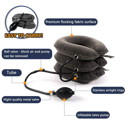 Cervical Neck Traction Device for Instant Neck Pain Relief - Inflatable & Adjustable Neck Stretcher Neck Support Brace, Neck Traction Pillow for Home Use Neck Decompression - Available at All In One Marketplace Canada