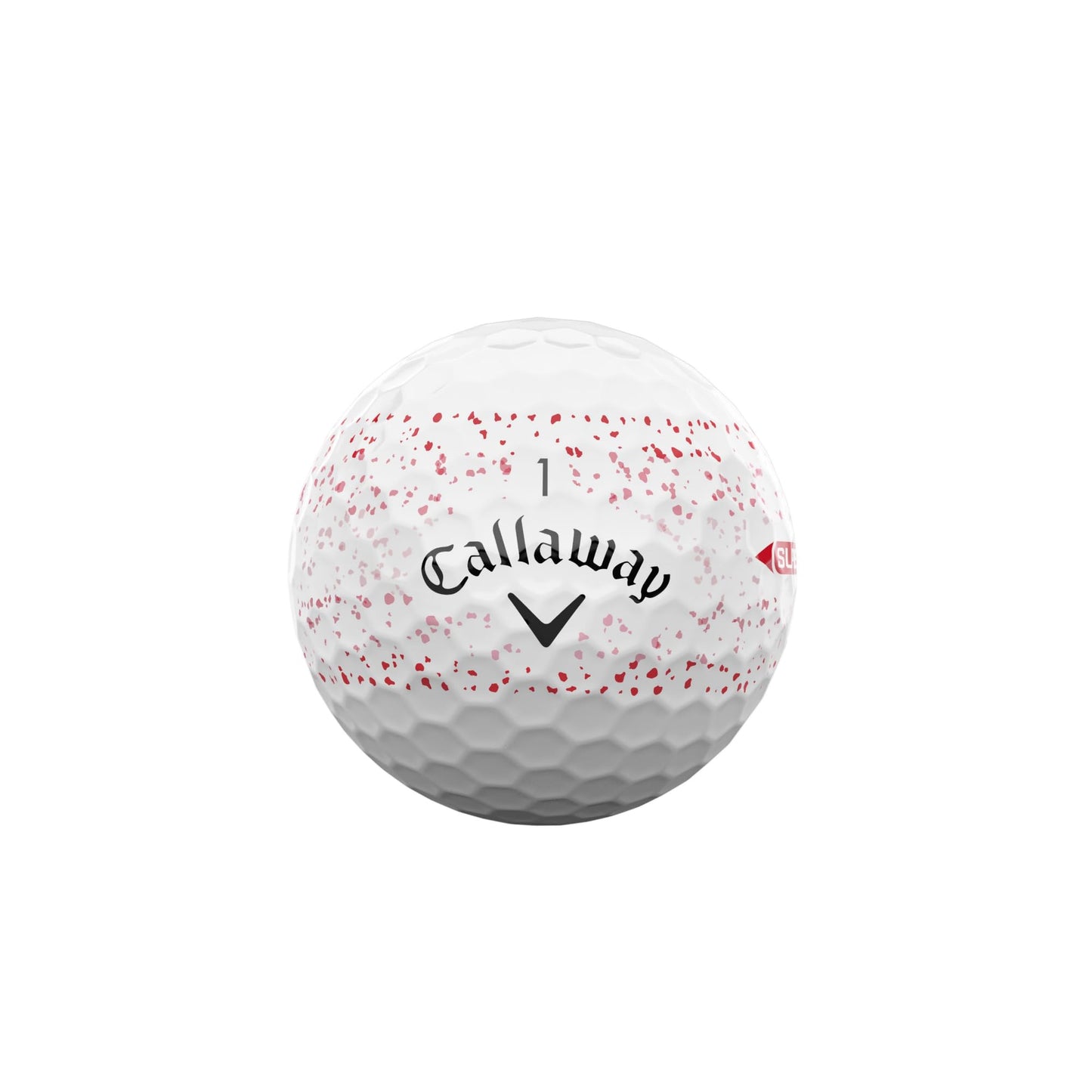 Balles de golf Supersoft de Callaway Golf (2025, éclaboussures rouges)