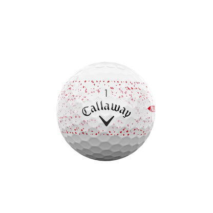 Balles de golf Supersoft de Callaway Golf (2025, éclaboussures rouges)