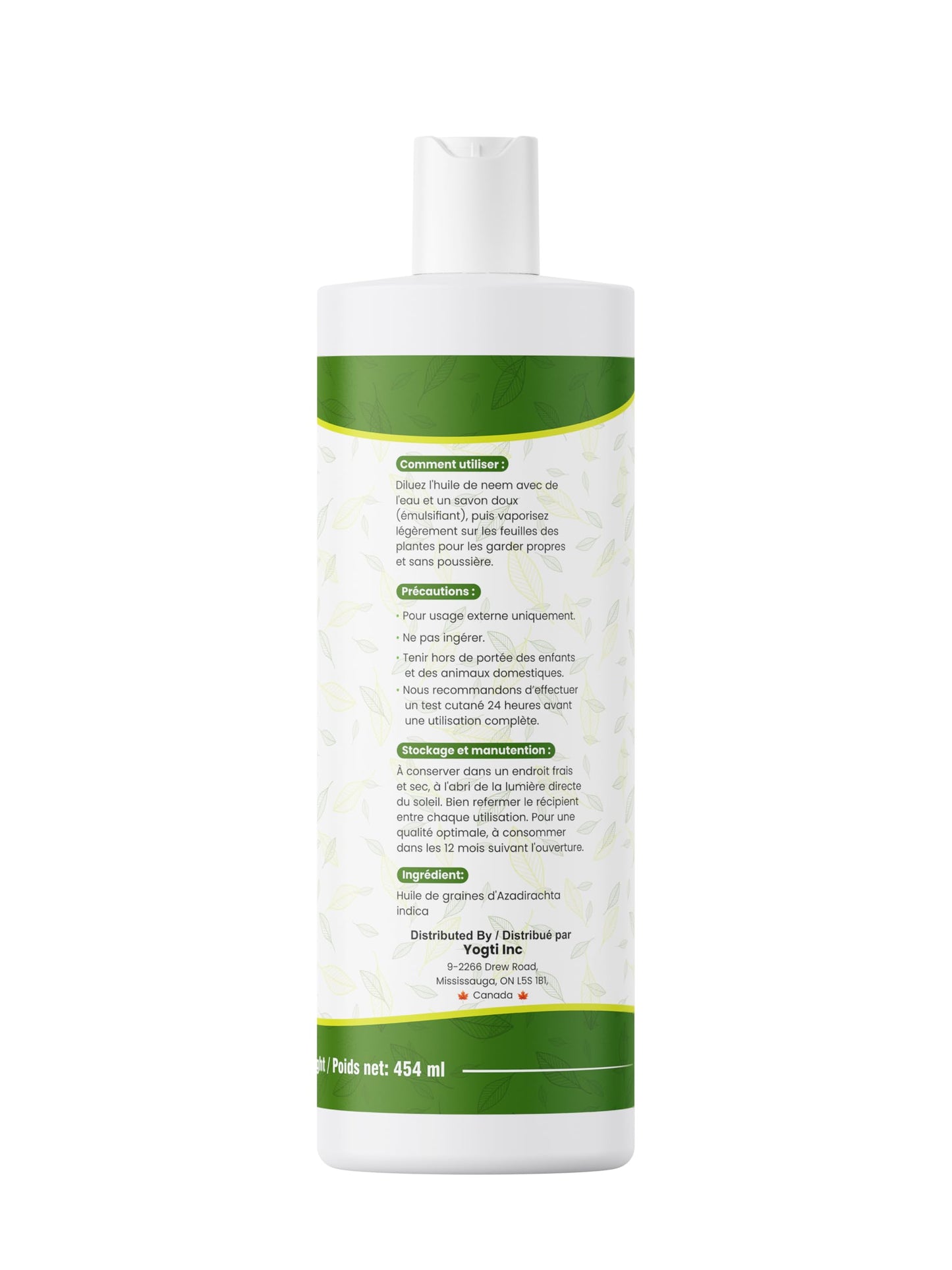 Yogti Pure Neem Oil, Cold Pressed, Unrefined, 454 ml, Multipurpose Oil to support Organic Gardening - 1 Count 🍁 All In One Marketplace Canada