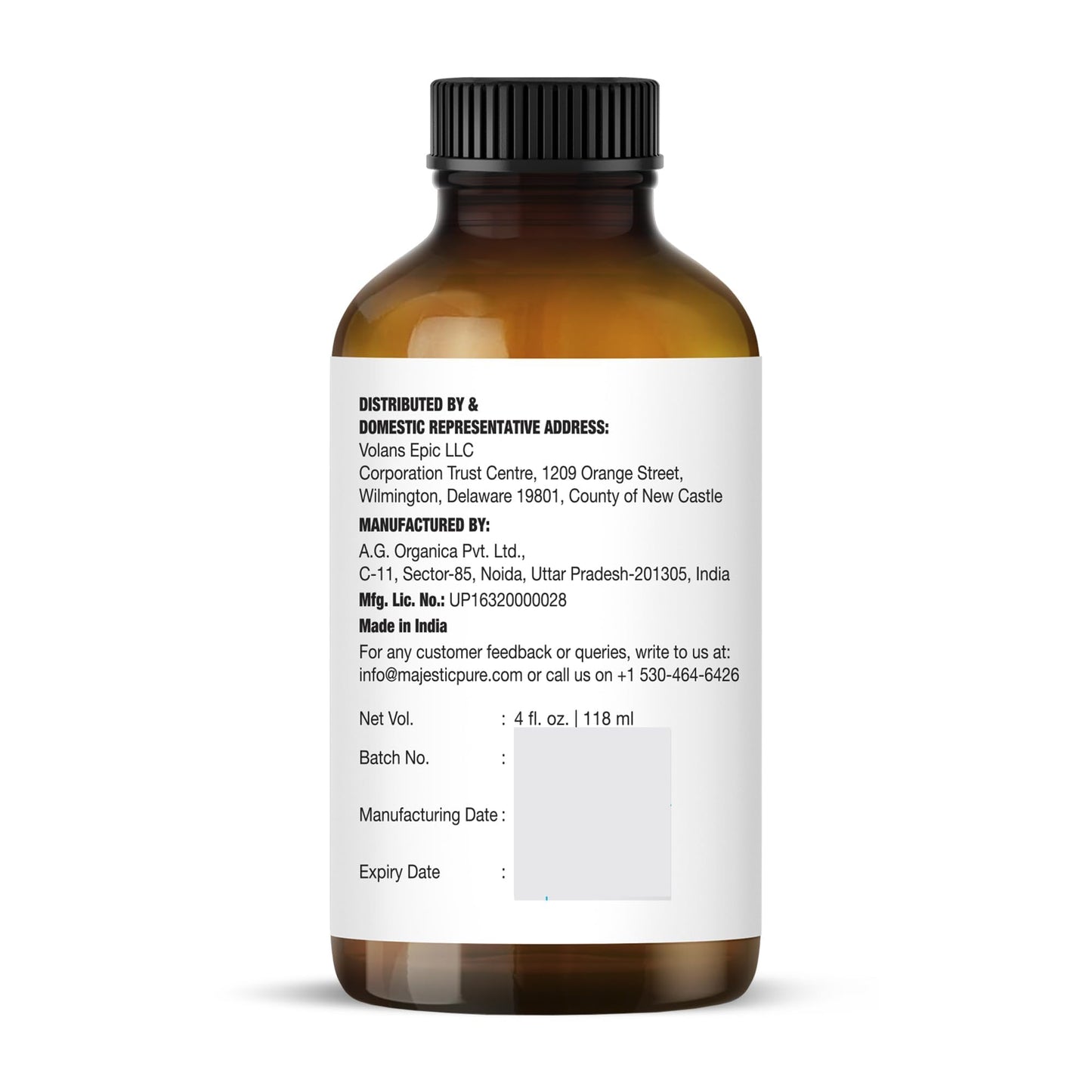Majestic Pure Lemongrass Essential Oil - Huge 118 ml - 100% Pure and Natural Oil for Soap Making Scent- Premium Grade with Glass Dropper