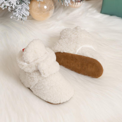 Meckior Infant Baby Girls Boys Fleece Booties Winter Non-Skid Soft Sole Warm Cozy Shoes with Grippers Newborn Toddler First Walkers Slipper 🍁 All In One Marketplace Canada
