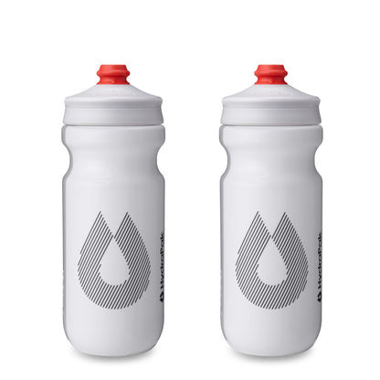 HydraPak Breakaway Surge Lightweight Bike Water Bottle (25oz, White) HydraPak