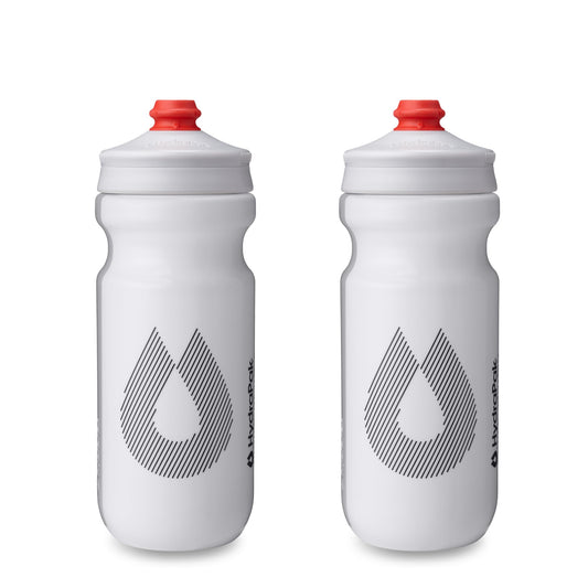 HydraPak Breakaway Surge Lightweight Bike Water Bottle (25oz, White) HydraPak