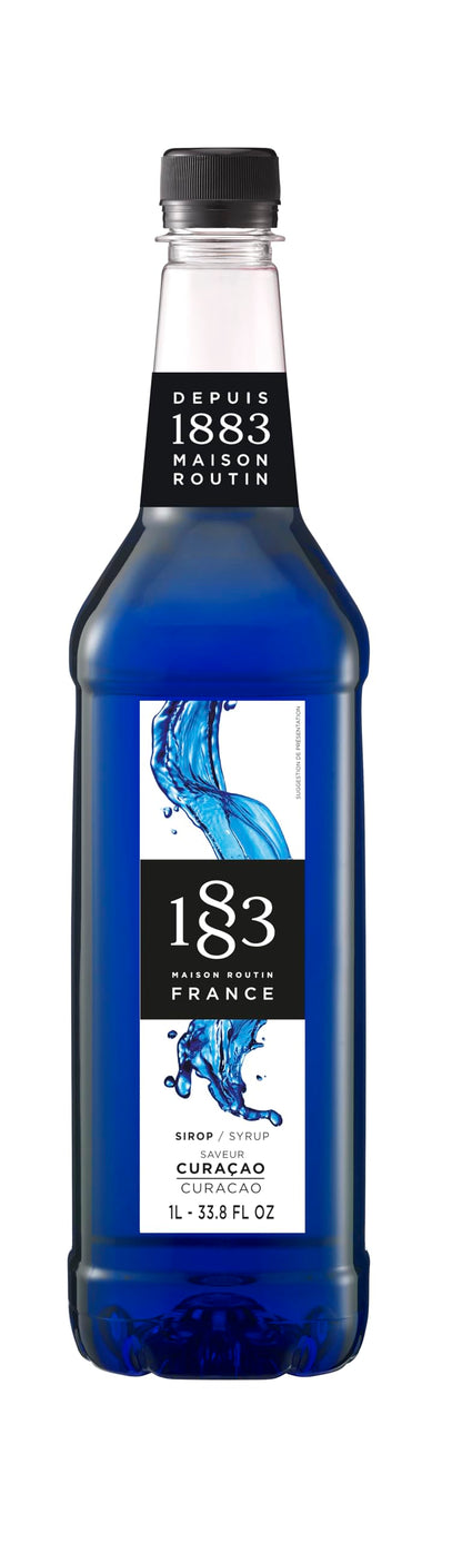1883 Maison Routin Blue Curacao Syrup, Pet Bottle 1000 Milliliter 1883 MAISON ROUTIN