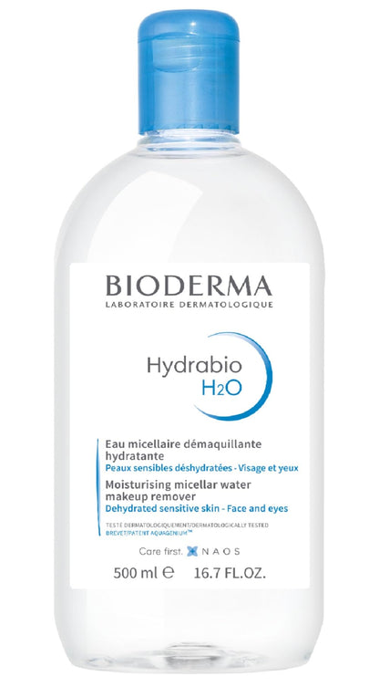 Bioderma Hydrabio H2O Micellar Water, Cleansing and Makeup Removing Gentle Face Cleanser for Dehydrated Sensitive Skin - Available at All In One Marketplace Canada