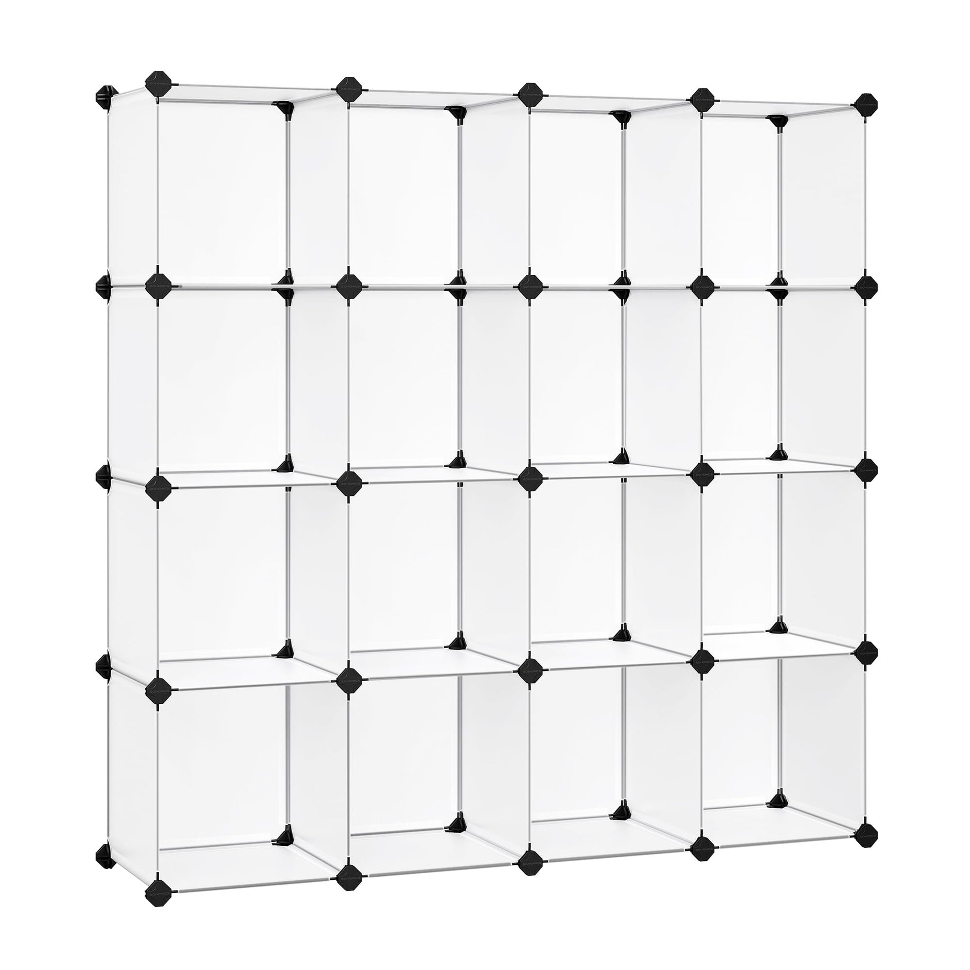 SONGMICS Cube Storage Organizer, 16 Cube Closet Organizers 48.4 x 12.2 x 48.4 Inches, White ULPC44L SONGMICS