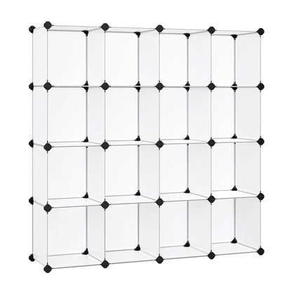 SONGMICS Cube Storage Organizer, 16 Cube Closet Organizers 48.4 x 12.2 x 48.4 Inches, White ULPC44L SONGMICS