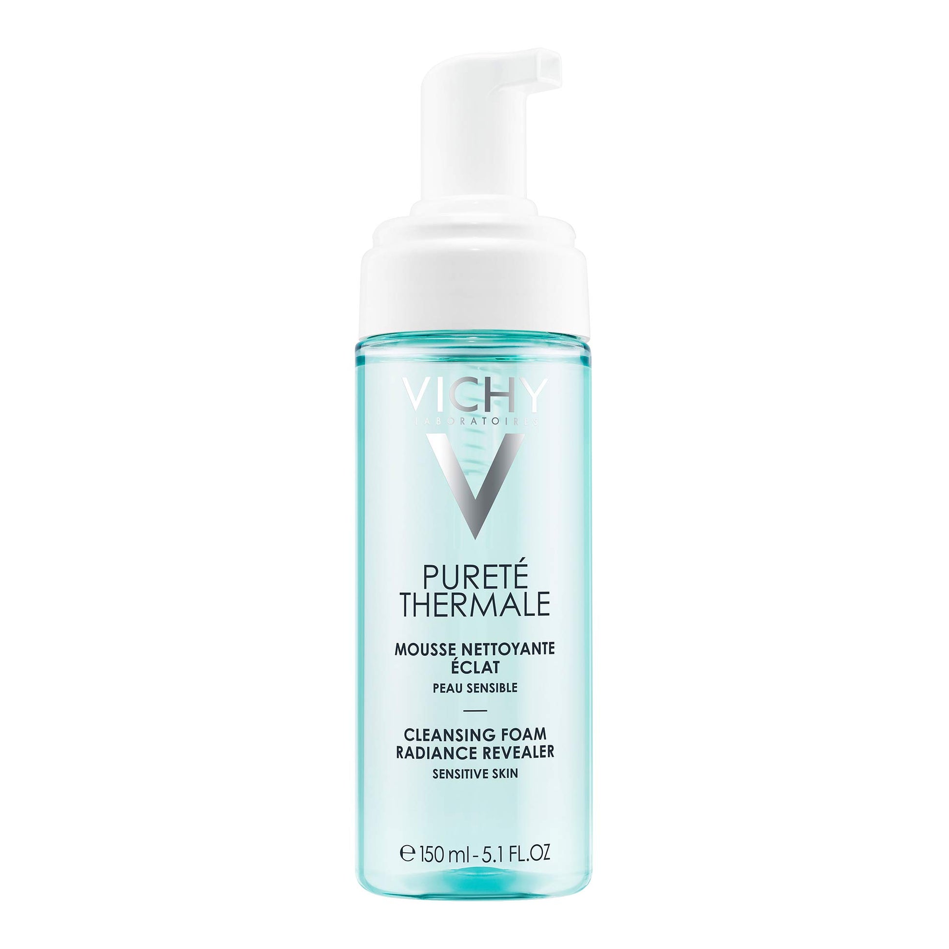 Vichy Foaming Facial Cleanser, Pureté Thermale Purifying Foaming Water Cleanser for Sensitive Skin, Soap-Free, Paraben-Free, and Hypoallergenic, 150mL - Available at All In One Marketplace Canada