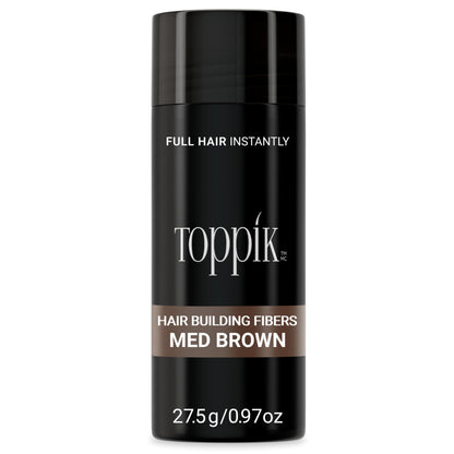 TOPPIK Hair Building Fibers, 27.5 g, Fill In Fine or Thinning Hair, Instantly Thicker Looking, Multiple Shades for Men & Women
