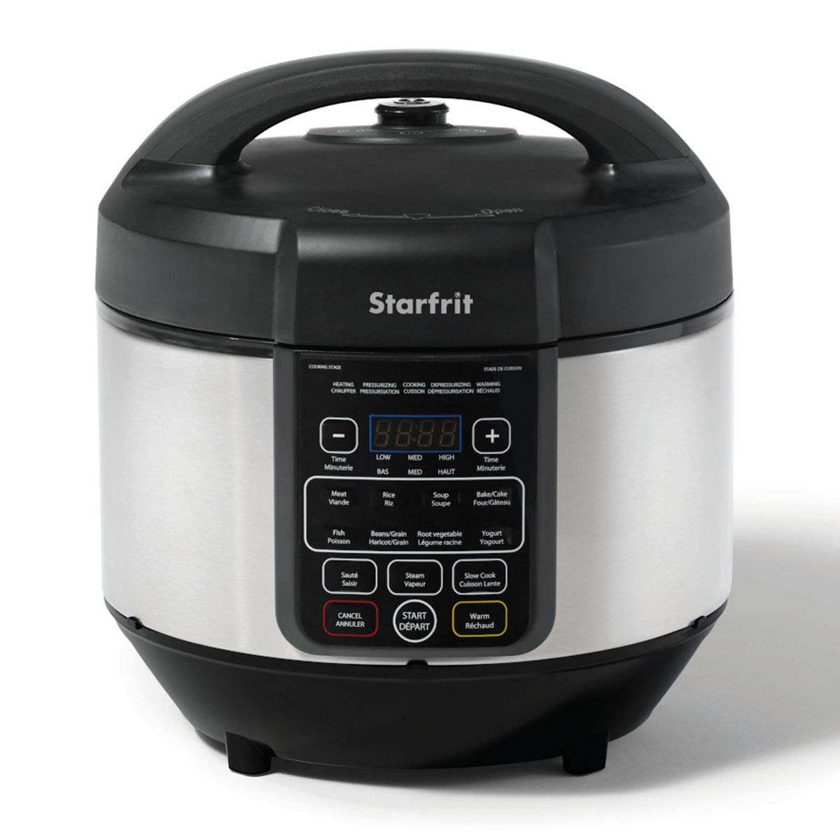 Starfrit Electric Pressure Cooker - 8L Capacity - Steam Tray, Measuring Cup & Spatula - 11 Preset Cooking Functions Starfrit
