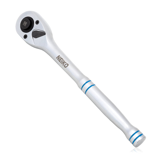 Neiko 03117A 1/2 Inch Ratchet Wrench, 100-Tooth Reversible Ratchet, 3.6 Degree, Quick Release 1/2 Drive Ratchet, 10" Long Handle Ratchet, Oval Head Socket Wrench, CR-V Steel Half Inch Rachet Wrench 🍁 All In One Marketplace Canada NEIKO
