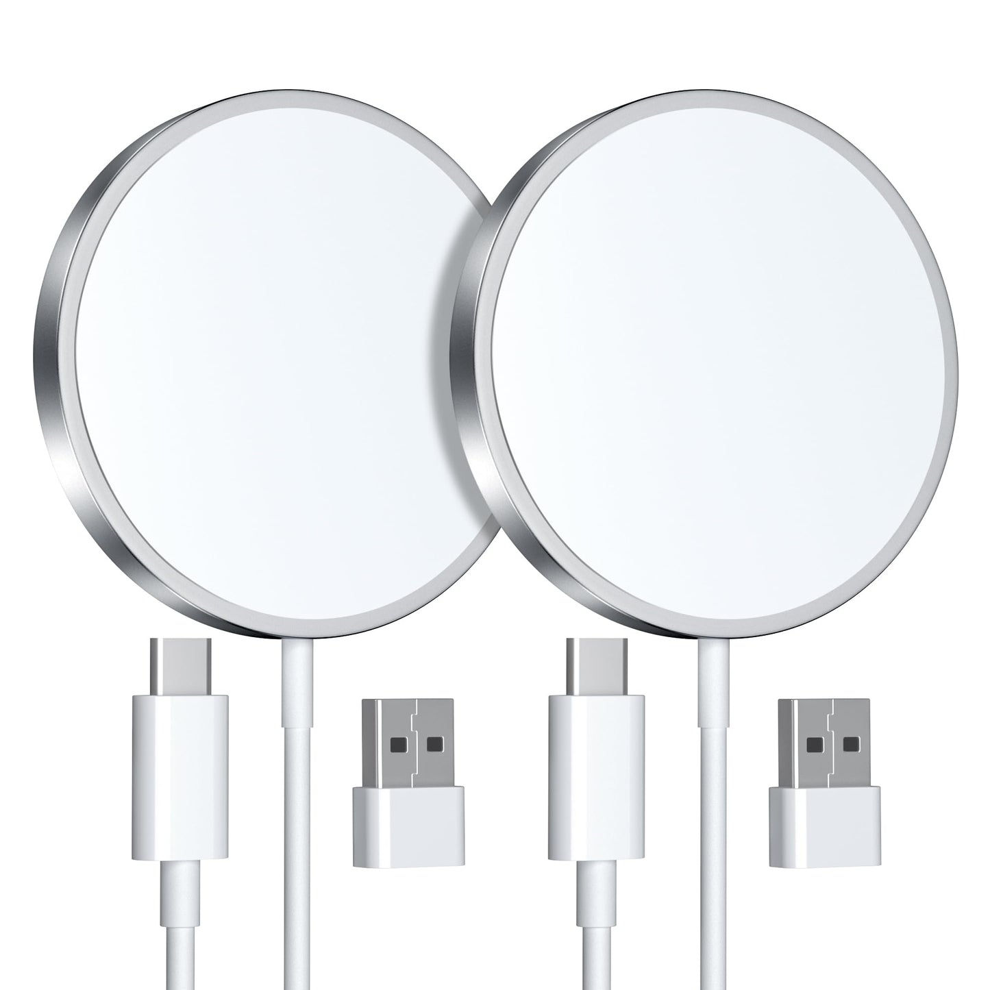 2 Pack Magnetic Wireless Charger, 15W Charger for iPhone 17/16/15/14/13/12 Pro Max Plus Mini and Airpods 3/2/ Pro 2