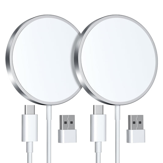 2 Pack Magnetic Wireless Charger, 15W Charger for iPhone 17/16/15/14/13/12 Pro Max Plus Mini and Airpods 3/2/ Pro 2
